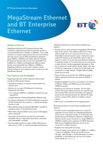 MegaStream Ethernet and BT Enterprise Ethernet