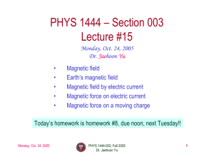 PHYS 1444 – Section 003 Lecture #15
