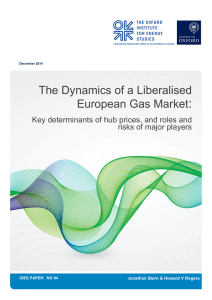 The Dynamics of a Liberalised European Gas Market: