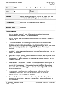 NZQA registered unit standard 22749 version 3 Page 1 of 3 Title