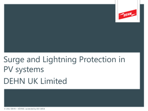 Surge and Lightning Protection in PV systems DEHN UK