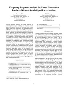 Frequency Response Analysis for Power Conversion Products