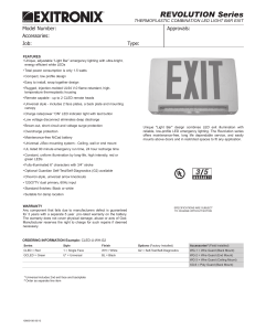 Exitronix CLED-1-WH LED Exit Sign Spec Sheet