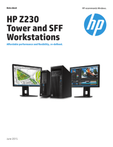 HP Z230 Tower and SFF Workstations