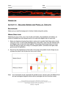 hands-on activity 4 – building series and parallel circuits
