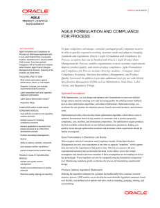 Agile Formulation and Compliance for Process - Data Sheet