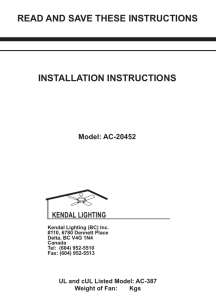 READ AND SAVE THESE INSTRUCTIONS INSTALLATION