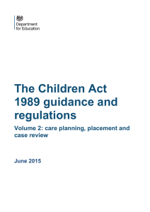 Children Act 1989 guidance and regulations - Volume 2