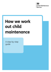 How we work out child maintenance