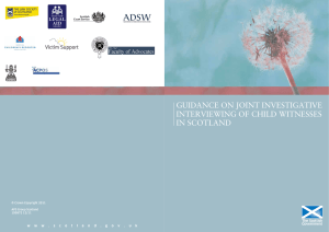 Guidance on Joint Investigative Interviewing of Child Witnesses in