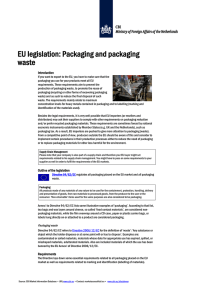 EU legislation: Packaging and packaging waste