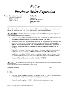 Notice Purchase Order Expiration