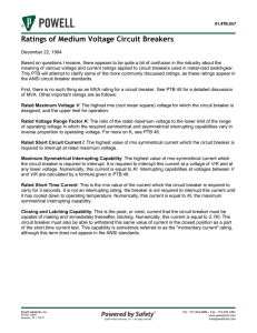 Ratings of Medium Voltage Circuit Breakers