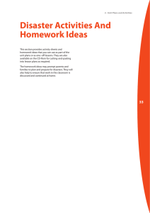 Disaster Activities And Homework Ideas