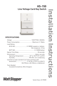 HS-150 is a line voltage card key switch