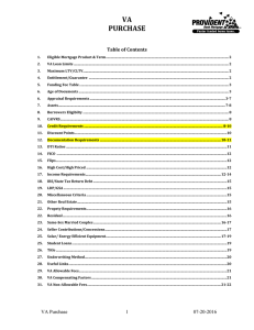 va purchase - Provident Bank Mortgage