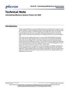 TN-46-03 - Calculating DDR Memory System Power