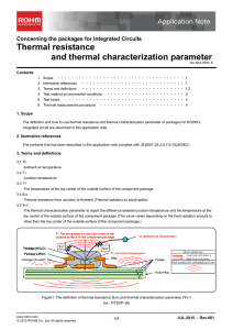 Thermal resistance and thermal characterization parameter