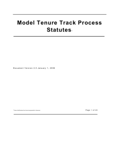 Model Tenure Track Process Statutes