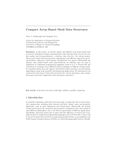Compact Array-Based Mesh Data Structures