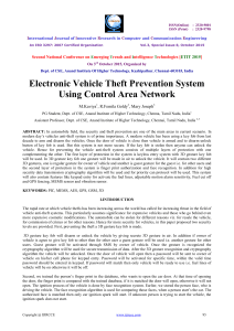 Electronic Vehicle Theft Prevention System Using Control