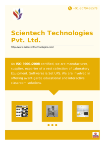 Brochure - Scientech Technologies Pvt. Ltd.