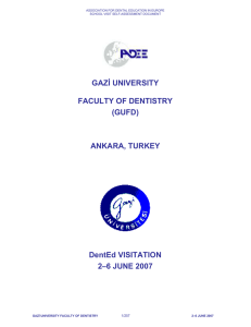 Gazi University - the Association for Dental Education in Europe