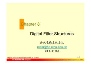 Chapter 8 8 Digital Filter Structures