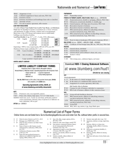 Blumberg Law Forms catalog