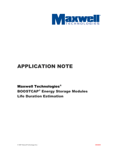 Ultracapacitor Life Duration Estimation