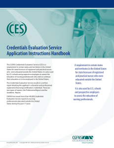 Credentials Evaluation Service Application Instructions