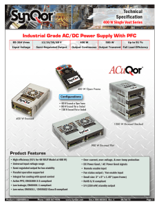 Technical Specification Industrial Grade AC/DC Power Supply With