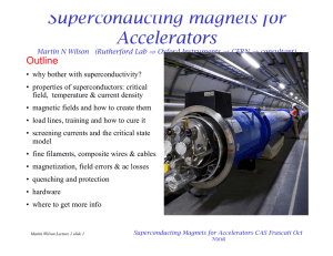 Superconducting magnets for Accelerators