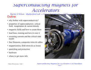 Superconducting magnets for Accelerators Lecture 1