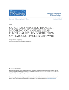 capacitor switching transient modeling and analysis