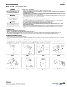 Installation Instructions IVT702 / IVT704 Rubicon Floodlight Bullet