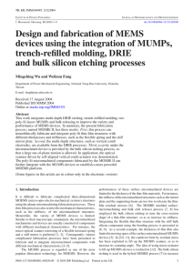 Design and fabrication of MEMS devices using the integration of