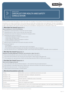 checklist for health and safety consultation