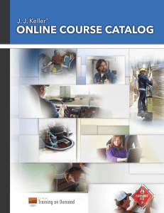 Online Course Catalog - JJ Keller® Training on Demand