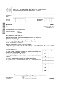 Question Paper - Cambridge International Examinations