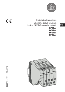 Installation instructions Electronic circuit breakers for the 24 V DC