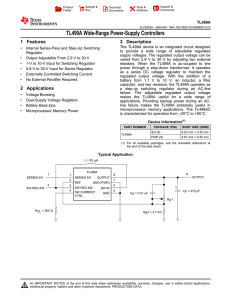 TL499A Wide-Range Power-Supply Controllers