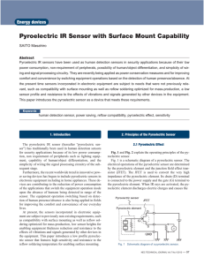 Pyroelectric IR Sensor with Surface Mount Capability