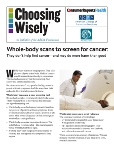 Whole-body scans to screen for cancer