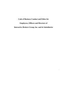 Code of Business Conduct and Ethics for Employees, Officers and