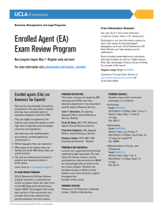 EA Review and Info Session_SP16