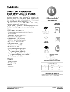 NLAS4684 Ultra-Low Resistance Dual SPDT