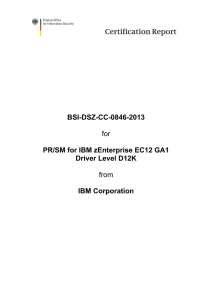 Certification Report BSI-DSZ-CC-0846-2013