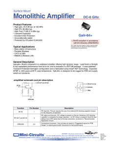 Monolithic Amplifier DC-6 GHz