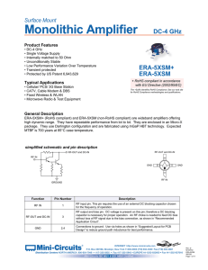 Monolithic Amplifier DC-4 GHz